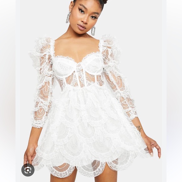 For Love and Lemons Tayla white Lace Dress size small - Picture 2 of 7